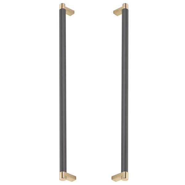 Emtek - Back to Back, Select Appliance Pull 18 Inch C-C, Rectangular Stem, Smooth Bar