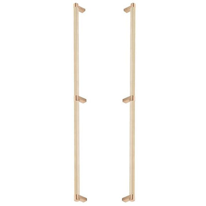 Emtek - Back to Back, Select Appliance Pull 24 Inch C-C, Rectangular Stem, Knurled Bar