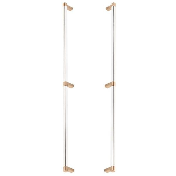 Emtek - Back to Back, Select Appliance Pull 24 Inch C-C, Rectangular Stem, Smooth Bar