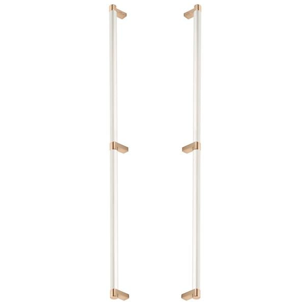 Emtek - Back to Back, Select Appliance Pull 24 Inch C-C, Rectangular Stem, Smooth Bar