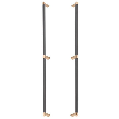 Emtek - Back to Back, Select Appliance Pull 24 Inch C-C, Rectangular Stem, Smooth Bar