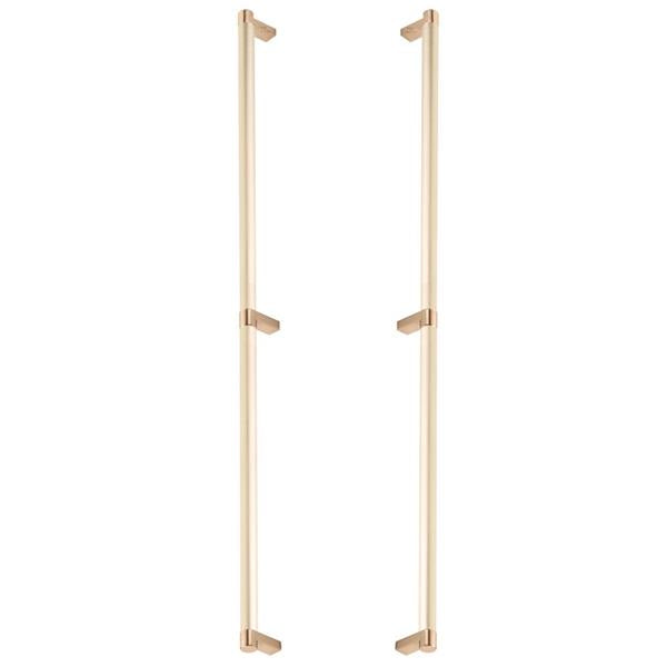 Emtek - Back to Back, Select Appliance Pull 24 Inch C-C, Rectangular Stem, Smooth Bar