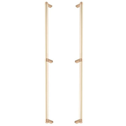 Emtek - Back to Back, Select Appliance Pull 24 Inch C-C, Rectangular Stem, Smooth Bar