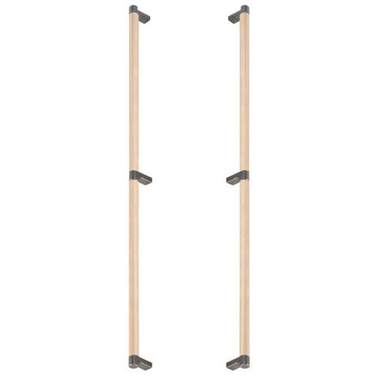 Emtek - Back to Back, Select Appliance Pull 24 Inch C-C, Rectangular Stem, Knurled Bar