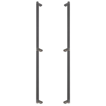 Emtek - Back to Back, Select Appliance Pull 24 Inch C-C, Rectangular Stem, Knurled Bar