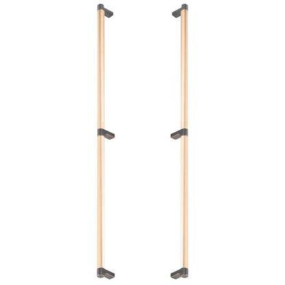 Emtek - Back to Back, Select Appliance Pull 24 Inch C-C, Rectangular Stem, Smooth Bar