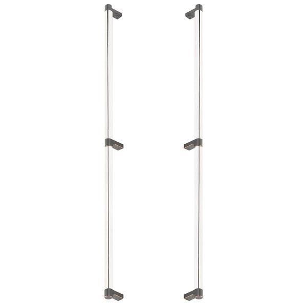 Emtek - Back to Back, Select Appliance Pull 24 Inch C-C, Rectangular Stem, Smooth Bar