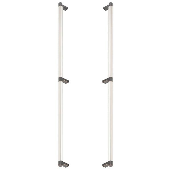 Emtek - Back to Back, Select Appliance Pull 24 Inch C-C, Rectangular Stem, Smooth Bar