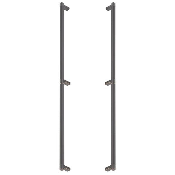 Emtek - Back to Back, Select Appliance Pull 24 Inch C-C, Rectangular Stem, Smooth Bar