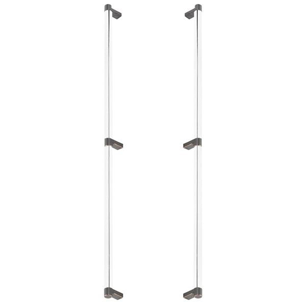 Emtek - Back to Back, Select Appliance Pull 24 Inch C-C, Rectangular Stem, Smooth Bar
