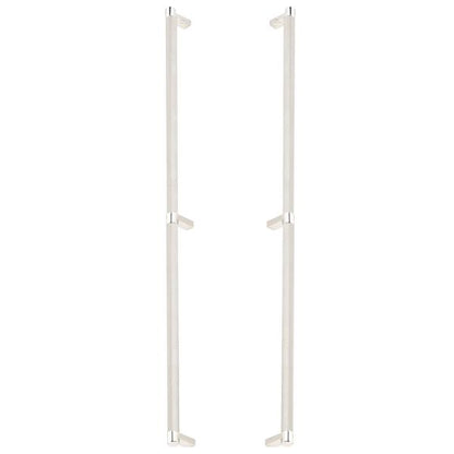 Emtek - Glass Shower Door Back to Back, Select Appliance Pull 24 Inch C-C, Rectangular Stem, Knurled Bar