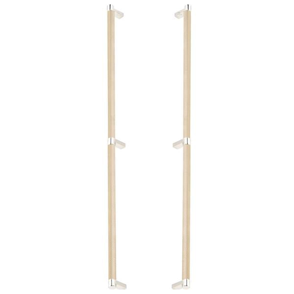 Emtek - Back to Back, Select Appliance Pull 24 Inch C-C, Rectangular Stem, Knurled Bar