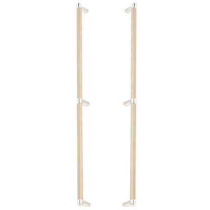 Emtek - Glass Shower Door Back to Back, Select Appliance Pull 24 Inch C-C, Rectangular Stem, Knurled Bar
