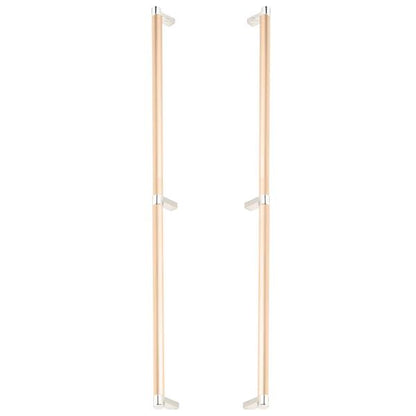 Emtek - Glass Shower Door Back to Back, Select Appliance Pull 24 Inch C-C, Rectangular Stem, Smooth Bar