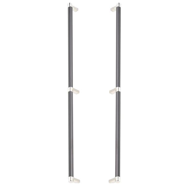 Emtek - Back to Back, Select Appliance Pull 24 Inch C-C, Rectangular Stem, Smooth Bar