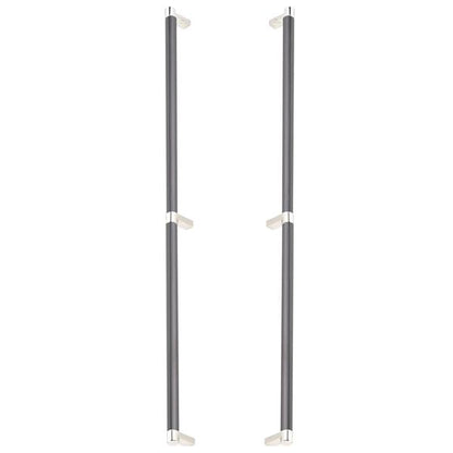 Emtek - Back to Back, Select Appliance Pull 24 Inch C-C, Rectangular Stem, Smooth Bar
