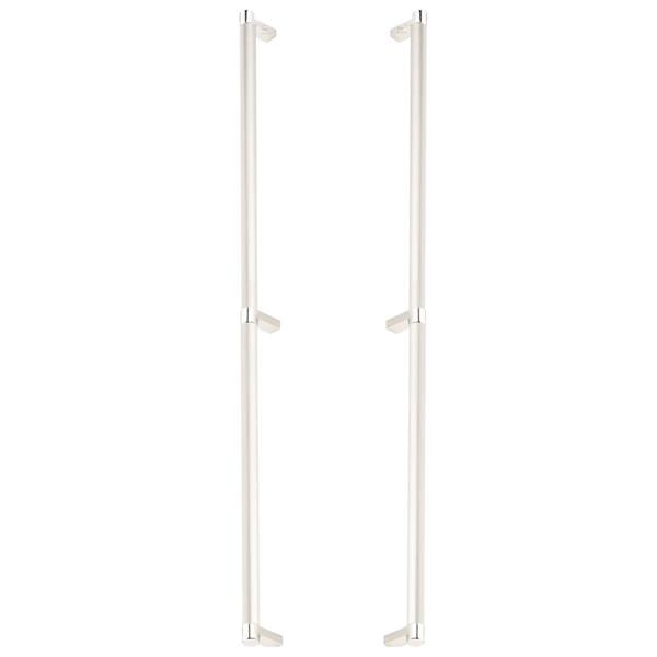 Emtek - Glass Shower Door Back to Back, Select Appliance Pull 24 Inch C-C, Rectangular Stem, Smooth Bar