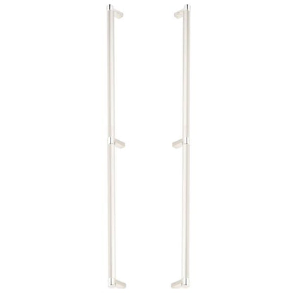 Emtek - Glass Shower Door Back to Back, Select Appliance Pull 24 Inch C-C, Rectangular Stem, Smooth Bar