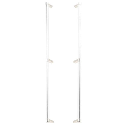 Emtek - Glass Shower Door Back to Back, Select Appliance Pull 24 Inch C-C, Rectangular Stem, Smooth Bar
