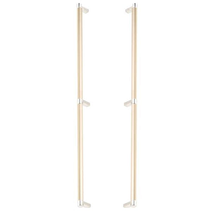 Emtek - Glass Shower Door Back to Back, Select Appliance Pull 24 Inch C-C, Rectangular Stem, Smooth Bar