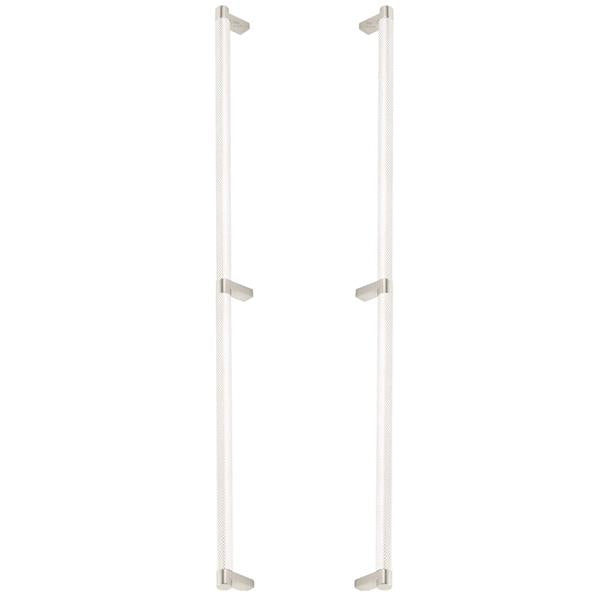 Emtek - Back to Back, Select Appliance Pull 24 Inch C-C, Rectangular Stem, Knurled Bar