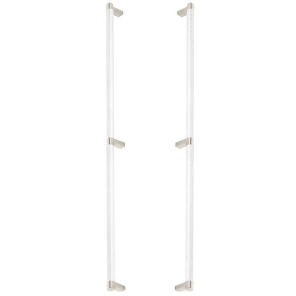Emtek - Back to Back, Select Appliance Pull 24 Inch C-C, Rectangular Stem, Knurled Bar