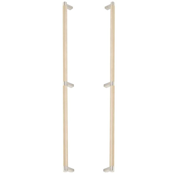 Emtek - Back to Back, Select Appliance Pull 24 Inch C-C, Rectangular Stem, Knurled Bar