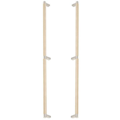 Emtek - Back to Back, Select Appliance Pull 24 Inch C-C, Rectangular Stem, Knurled Bar