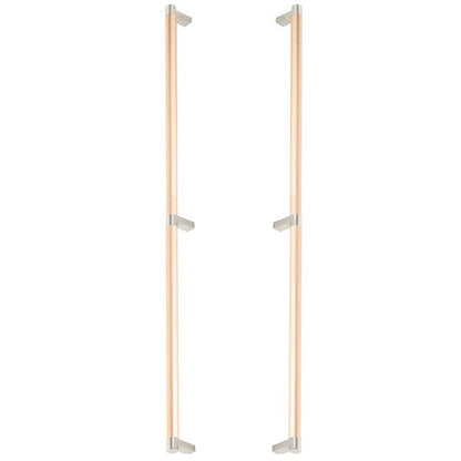 Emtek - Back to Back, Select Appliance Pull 24 Inch C-C, Rectangular Stem, Smooth Bar