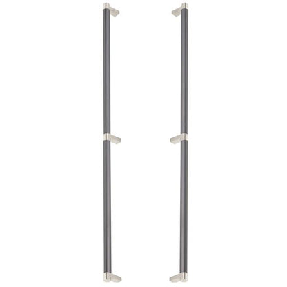 Emtek - Back to Back, Select Appliance Pull 24 Inch C-C, Rectangular Stem, Smooth Bar