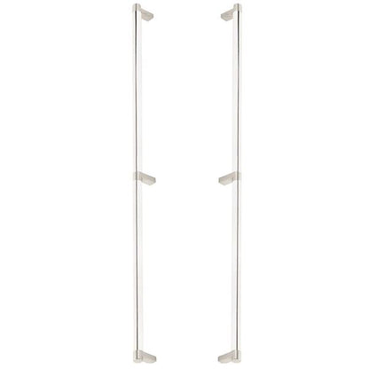 Emtek - Glass Shower Door Back to Back, Select Appliance Pull 24 Inch C-C, Rectangular Stem, Smooth Bar
