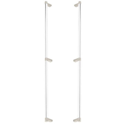 Emtek - Glass Shower Door Back to Back, Select Appliance Pull 24 Inch C-C, Rectangular Stem, Smooth Bar