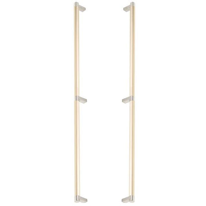 Emtek - Back to Back, Select Appliance Pull 24 Inch C-C, Rectangular Stem, Smooth Bar