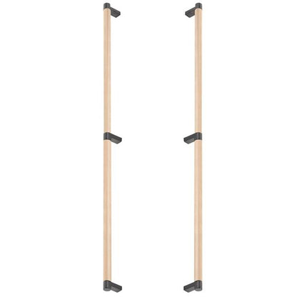 Emtek - Glass Shower Door Back to Back, Select Appliance Pull 24 Inch C-C, Rectangular Stem, Knurled Bar