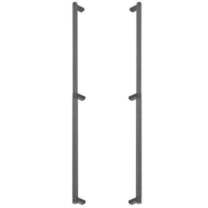 Emtek - Glass Shower Door Back to Back, Select Appliance Pull 24 Inch C-C, Rectangular Stem, Knurled Bar