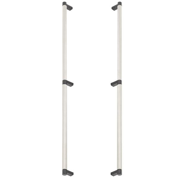 Emtek - Back to Back, Select Appliance Pull 24 Inch C-C, Rectangular Stem, Knurled Bar