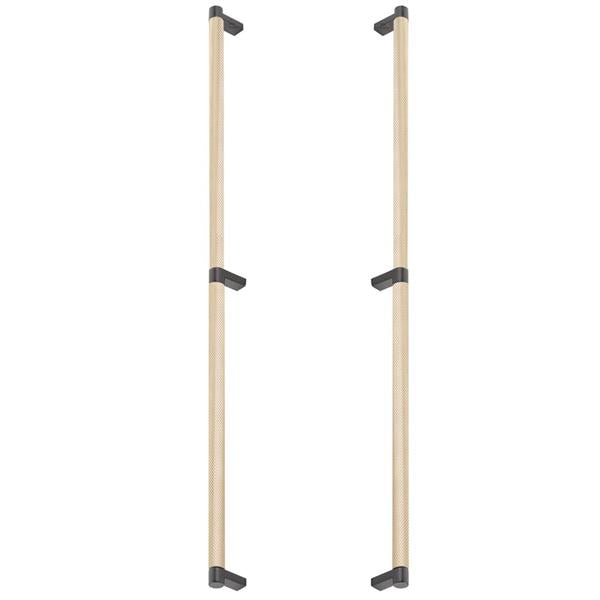 Emtek - Back to Back, Select Appliance Pull 24 Inch C-C, Rectangular Stem, Knurled Bar