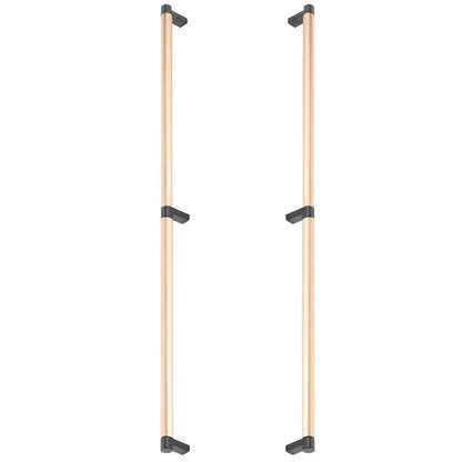 Emtek - Glass Shower Door Back to Back, Select Appliance Pull 24 Inch C-C, Rectangular Stem, Smooth Bar