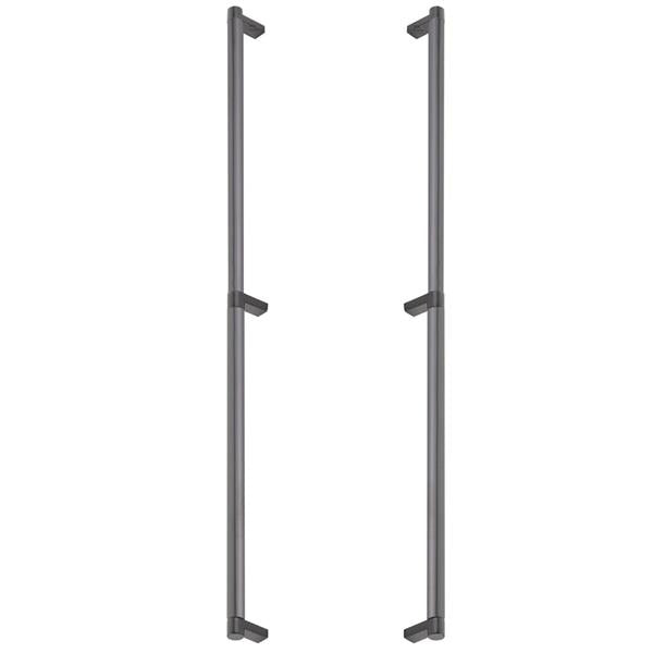 Emtek - Back to Back, Select Appliance Pull 24 Inch C-C, Rectangular Stem, Smooth Bar