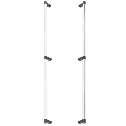 Emtek - Glass Shower Door Back to Back, Select Appliance Pull 24 Inch C-C, Rectangular Stem, Smooth Bar