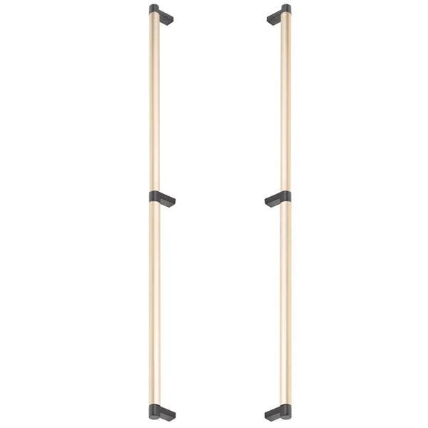 Emtek - Glass Shower Door Back to Back, Select Appliance Pull 24 Inch C-C, Rectangular Stem, Smooth Bar