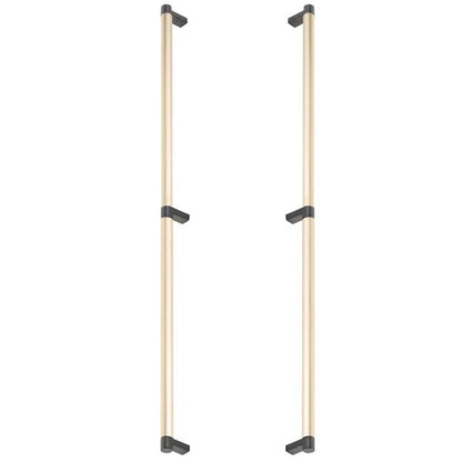 Emtek - Glass Shower Door Back to Back, Select Appliance Pull 24 Inch C-C, Rectangular Stem, Smooth Bar