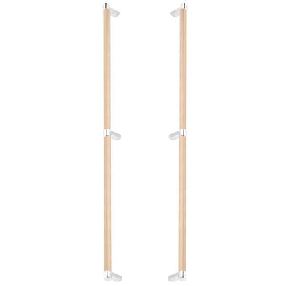 Emtek - Glass Shower Door Back to Back, Select Appliance Pull 24 Inch C-C, Rectangular Stem, Knurled Bar