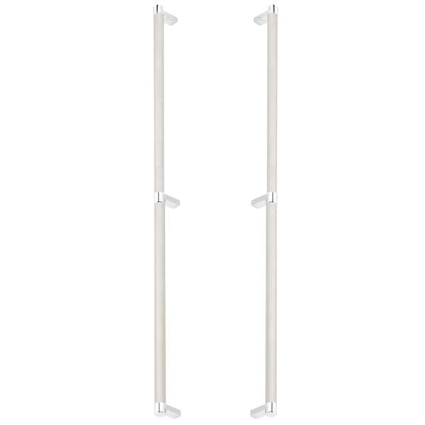 Emtek - Back to Back, Select Appliance Pull 24 Inch C-C, Rectangular Stem, Knurled Bar