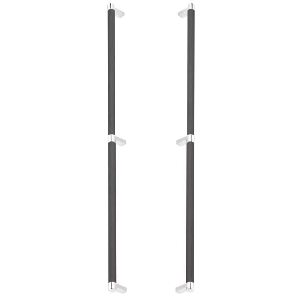Emtek - Back to Back, Select Appliance Pull 24 Inch C-C, Rectangular Stem, Knurled Bar
