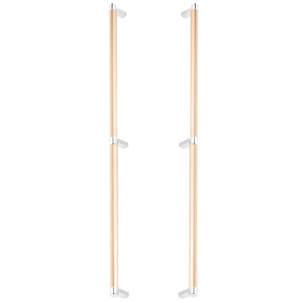 Emtek - Back to Back, Select Appliance Pull 24 Inch C-C, Rectangular Stem, Smooth Bar