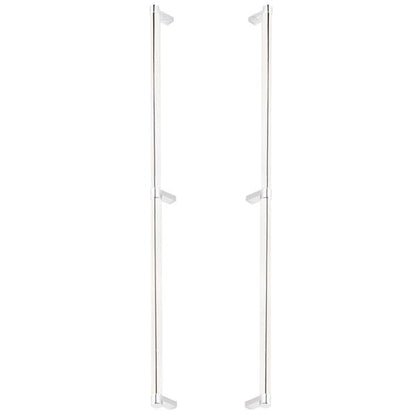 Emtek - Glass Shower Door Back to Back, Select Appliance Pull 24 Inch C-C, Rectangular Stem, Smooth Bar