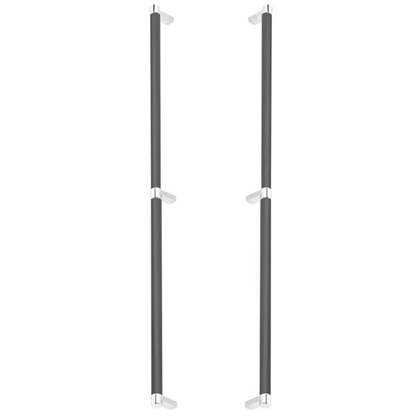 Emtek - Back to Back, Select Appliance Pull 24 Inch C-C, Rectangular Stem, Smooth Bar