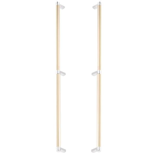 Emtek - Back to Back, Select Appliance Pull 24 Inch C-C, Rectangular Stem, Smooth Bar