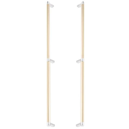 Emtek - Glass Shower Door Back to Back, Select Appliance Pull 24 Inch C-C, Rectangular Stem, Smooth Bar